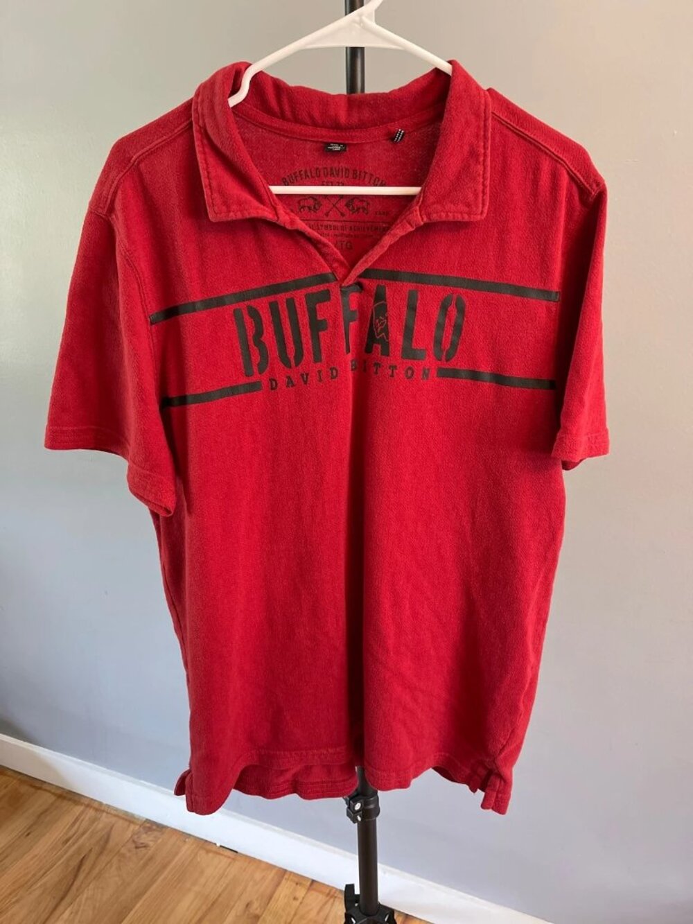 Buffalo David Bitton - Short Sleeve Shirt - XL - Red